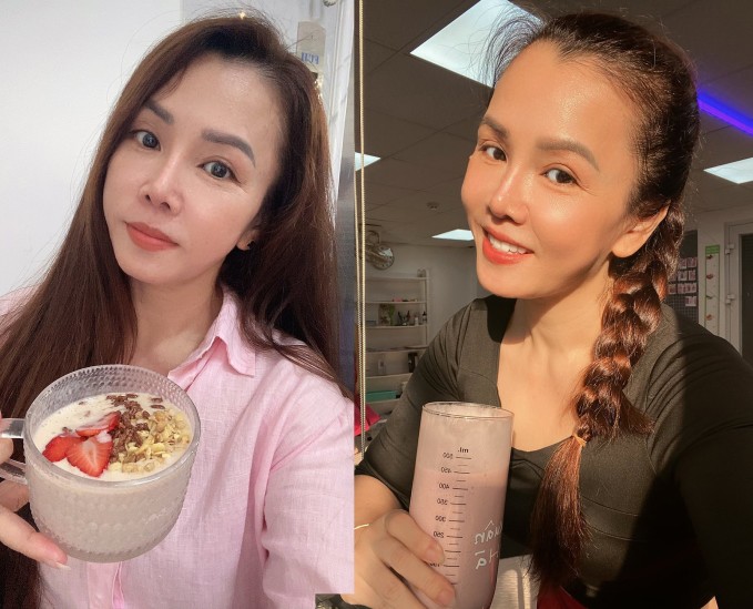 Chị Hà duy trì thói quen ăn 5 bữa mỗi ngày, gồm 3 bữa ăn chính, 2 bữa nhẹ.