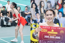 Á hậu Thanh Ngân khoe dáng 1m75, Thảo Uyên giành hoa khôi pickleball trị giá 1,8 tỷ đồng