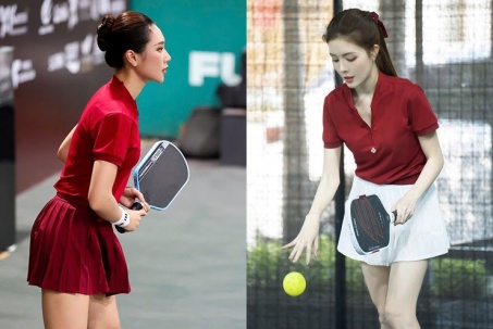 Người đẹp Lilly Luta lần đầu thi pickleball gây “sốt”, Moon Võ cùng lúc chơi 2 nội dung