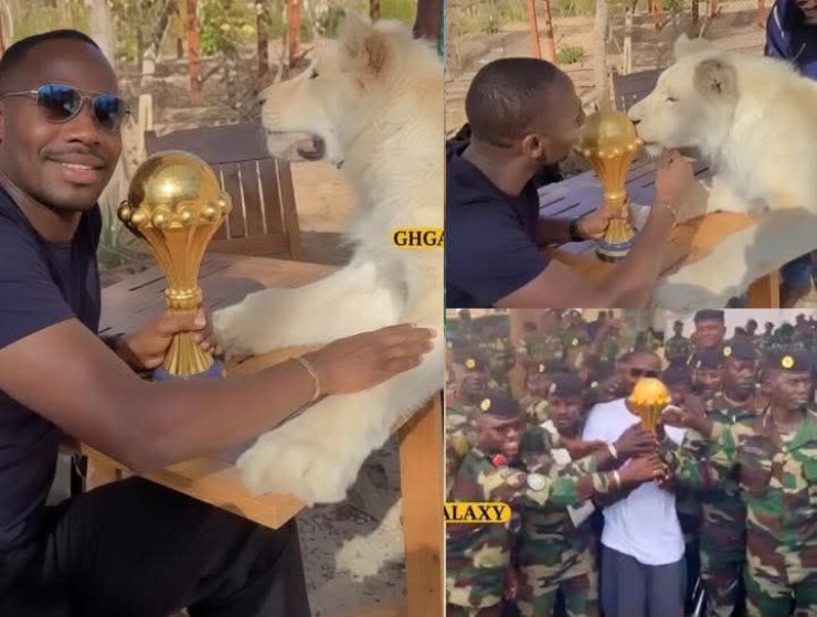 Chiếc cúp vô địch CAN được ĐT Senegal đưa từ doanh trại quân đội tới sở thú