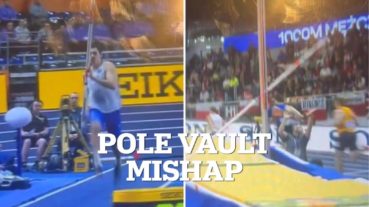 Sào của Holy rơi vào đầu Ferreira