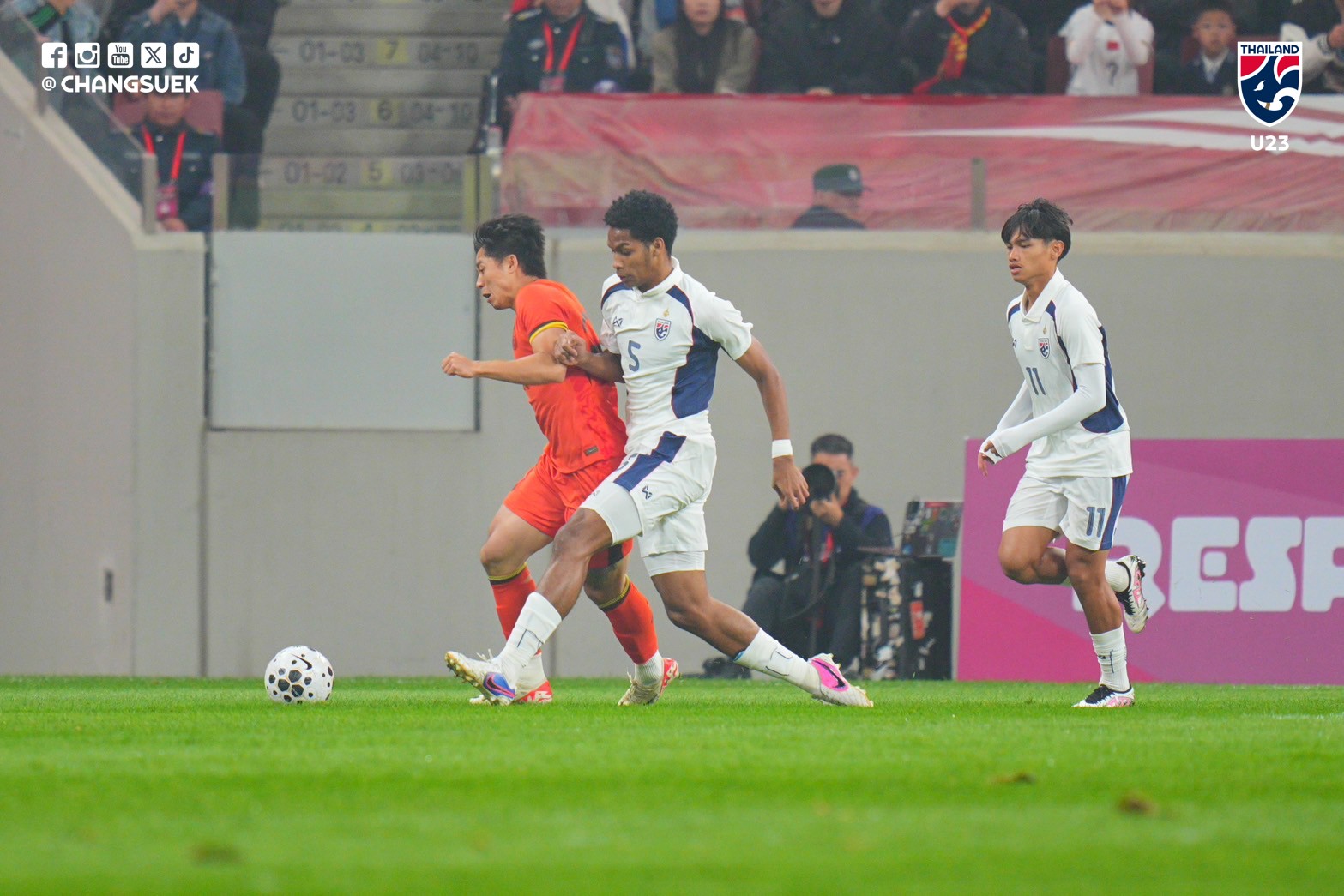 Trực tiếp bóng đá U23 Trung Quốc - U23 Thái Lan: 2 thẻ đỏ cuối trận (Hết giờ) - 1