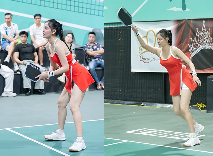 Á hậu Thanh Ngân khoe dáng 1m75, Thảo Uyên giành hoa khôi pickleball trị giá 1,8 tỷ đồng - 1