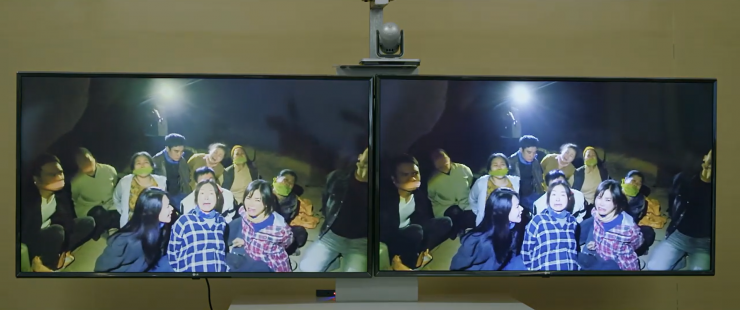 Các con tin bị giam giữ ở dưới hầm mỏ. Ảnh VTV