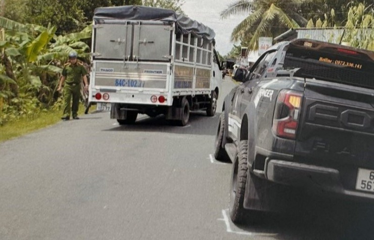 Hiện trường vụ tai nạn giao thông.