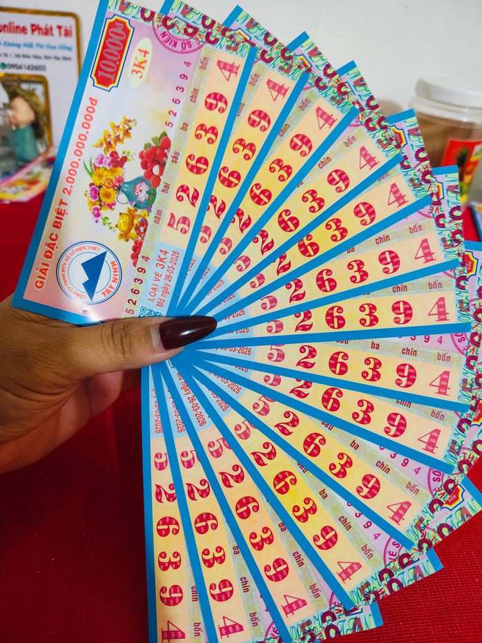 Vé số Tây Ninh và Bình Thuận sẽ mở thưởng vào chiều nay, 26-3. Ảnh: ĐLVS Thần Tài