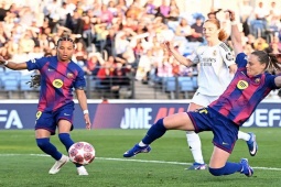 Video bóng đá nữ Real Madrid - Barcelona: Hủy diệt "set tennis" (Cúp C1)