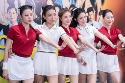 Vợ xinh của Mạc Hồng Quân cùng dàn chân dài so tài kịch tính tại giải pickleball