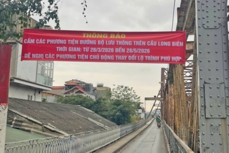 Cấm xe qua cầu Long Biên trong 2 tháng, người dân di chuyển thế nào?