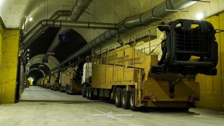 Một trong những "thành phố tên lửa Iran" nằm sâu dưới lòng đất, rộng rãi chứa hàng trăm tên lửa "khủng". Ảnh được công bố vào tháng 3/2025. Nguồn ảnh: noghtezan_info