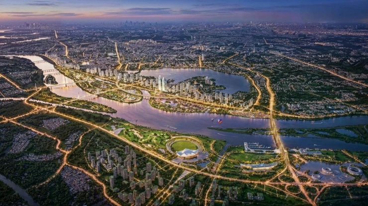 Phối cảnh trục đại lộ cảnh quan sông Hồng