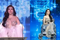 Miss Grand Thailand 2026: Thí sinh rơi miếng dán răng, ngồi xe lăn thi Bán kết
