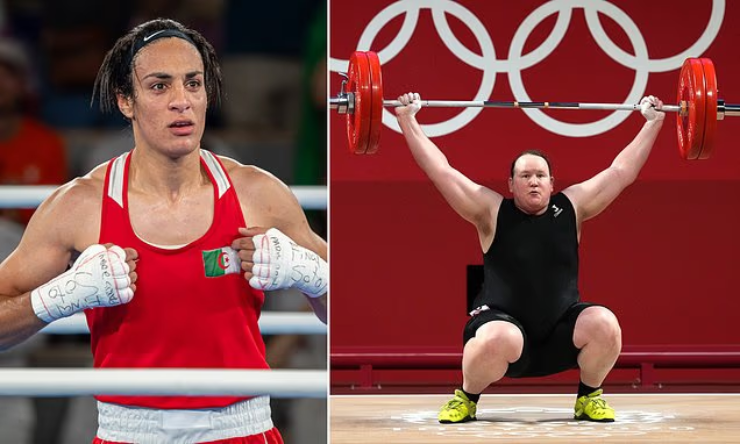 Theo quy định mới của IOC,&nbsp;Hubbard (bên phải) không còn đủ điều kiện thi đấu,&nbsp;Khelif (bên trái) cần phải kiểm tra SRY nếu muốn tranh tài