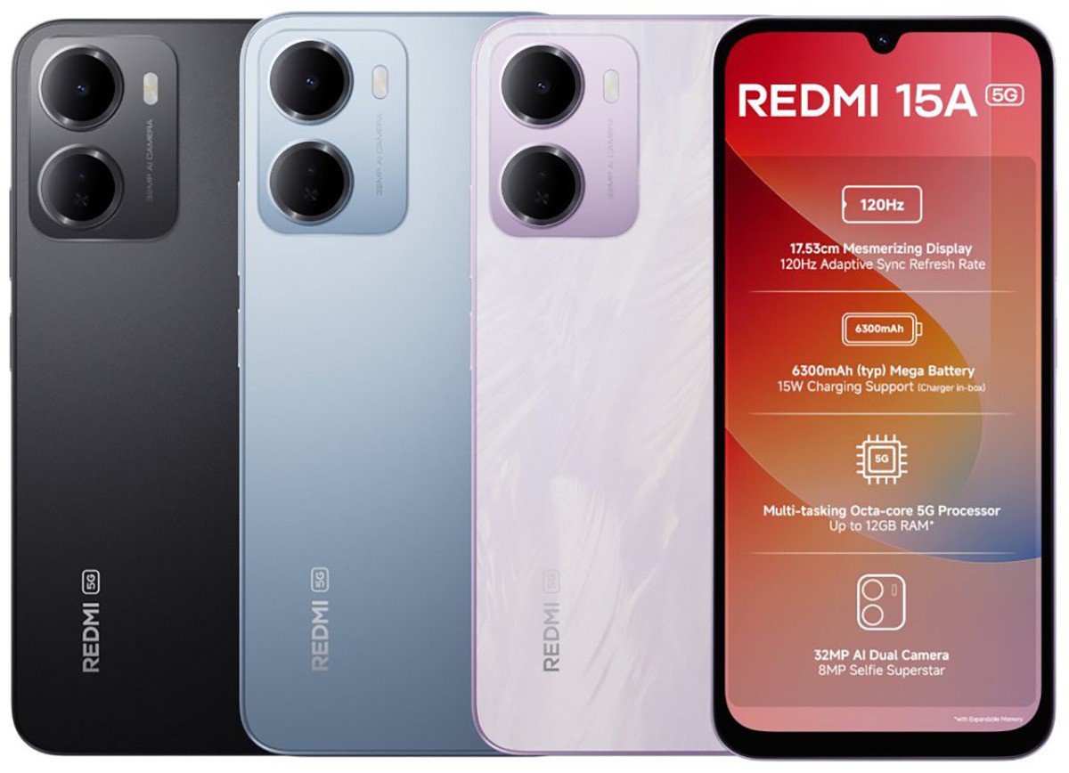 Redmi 15A 5G ra mắt: Pin 6.300 mAh, màn hình 120Hz, giá từ 3,6 triệu đồng - 2