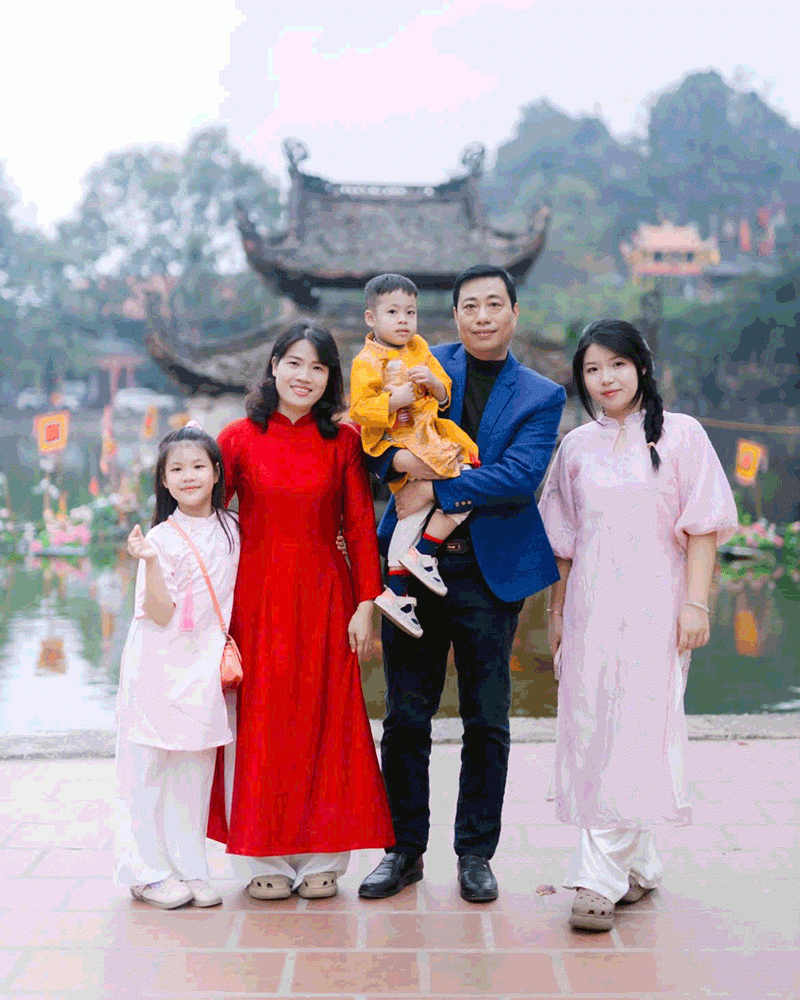 Gia đình nhỏ của chị Hạnh&nbsp;