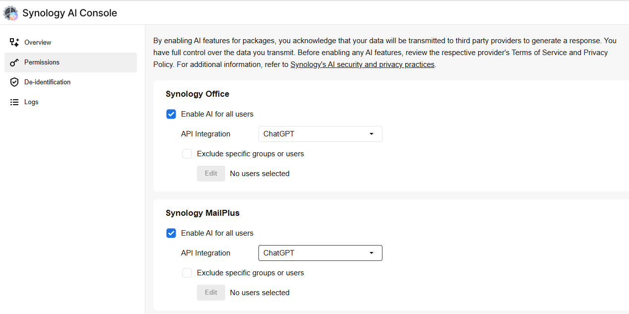 Thiết lập AI với ChatGPT và thông báo thành công.