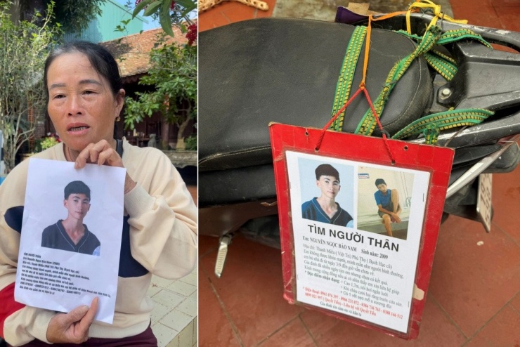 Chị Quang cho biết mình rất ân hận và mong muốn cộng đồng hỗ trợ, giúp tìm kiếm con trai