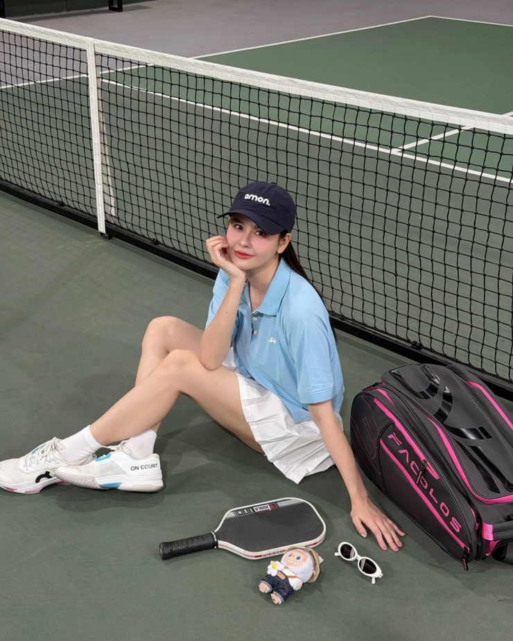 Trương Quỳnh Anh chăm chỉ ra sân pickleball tập luyện để giữ vóc dáng.