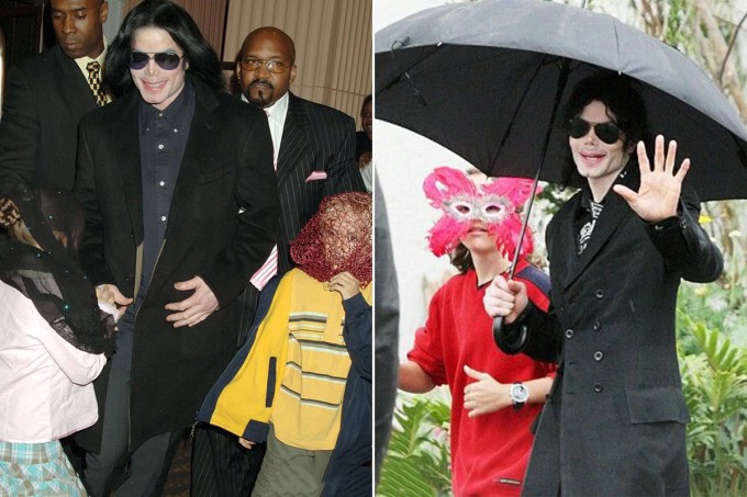 Các con Michael Jackson thời nhỏ khi ra ngoài cùng bố.