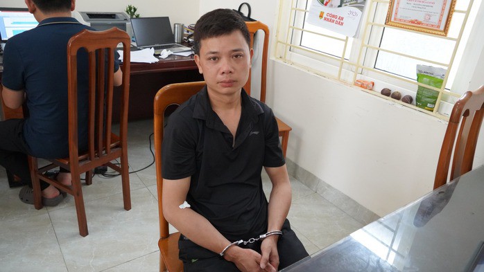 Nguyễn Ngọc Đạo tại cơ quan công an.