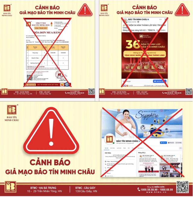 Các fanpage giả mạo thương hiệu BTMC