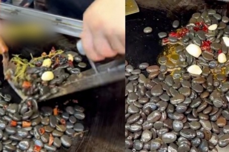 Món đá xào tỏi ớt gây sốt tại Trung Quốc
