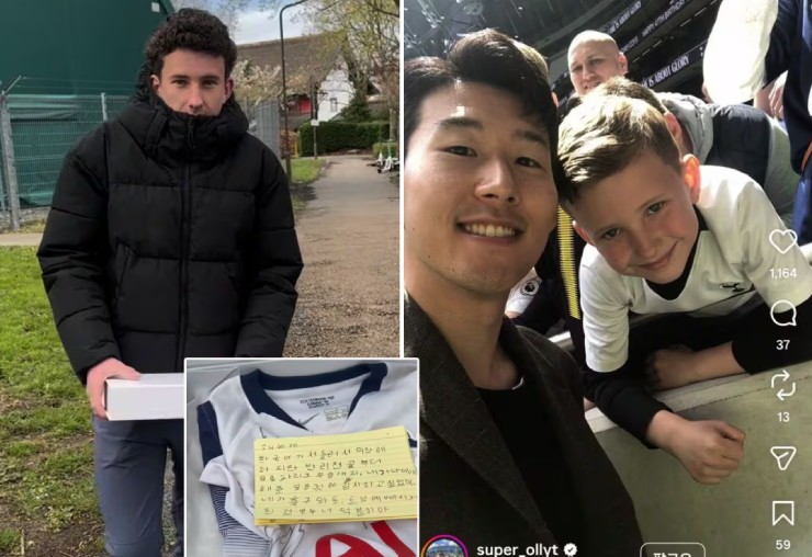 Oli tái ngộ Son Heung Min và tặng cho ngôi sao người Hàn Quốc&nbsp; món quà đặc biệt