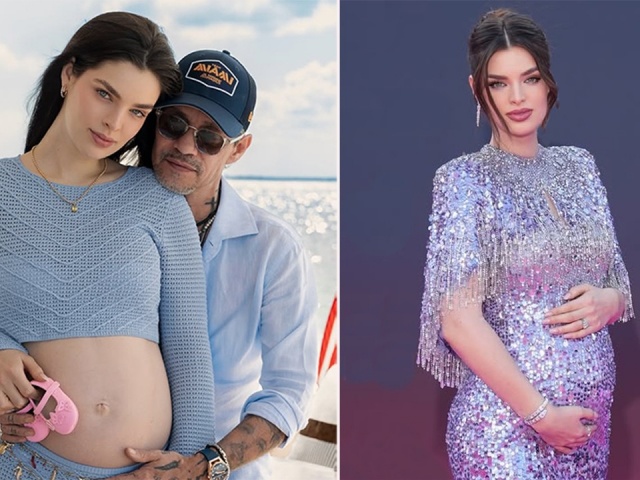 Vợ hoa hậu của Marc Anthony khoe tin vui sắp sinh con gái
