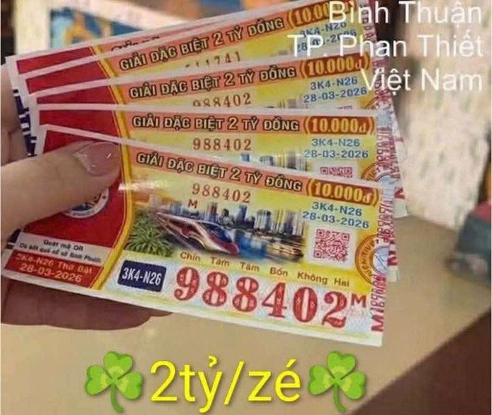 Giải độc đắc của vé số Bình Phước trúng tại tỉnh Lâm Đồng