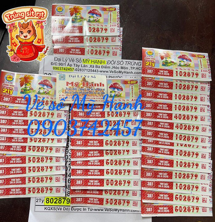 Vé số TPHCM mở thưởng ngày 28-3 chỉ mới tìm ra khách hàng trúng giải an ủi, còn giải độc đắc vẫn chưa lộ diện người trúng. Ảnh: ĐLVS cấp 1 Mỹ Hạnh