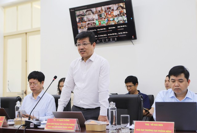 TS. Vũ Mạnh Cường – Giám đốc Trung tâm Truyền thông Giáo dục Sức khỏe Trung ương nêu ý kiến.