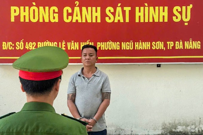 Đặng Phước Long tại cơ quan công an. Ảnh: Thành Huynh