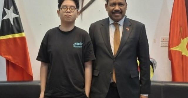 Nam sinh lớp 9 của Việt Nam được Tổng thống Timor-Leste mời thăm và diễn thuyết