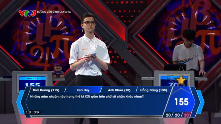 Gia Huy gây tiếc nuối vì không đưa ra được đáp án đúng ở cả ba câu hỏi.