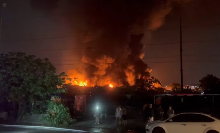 Hiện trường vụ cháy. Ảnh: K.P