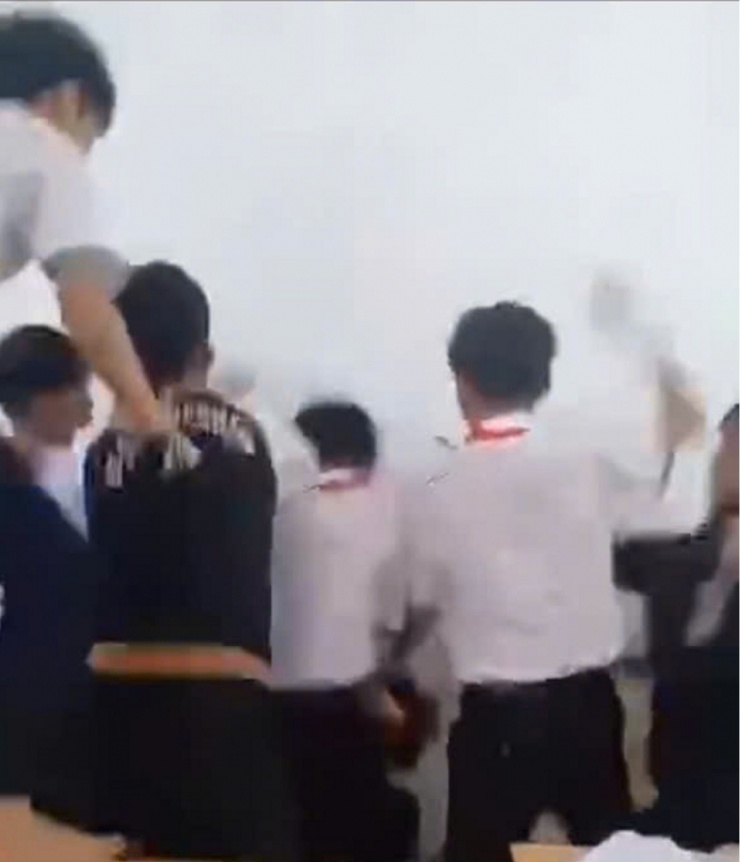 Hình ảnh vụ việc cắt từ clip