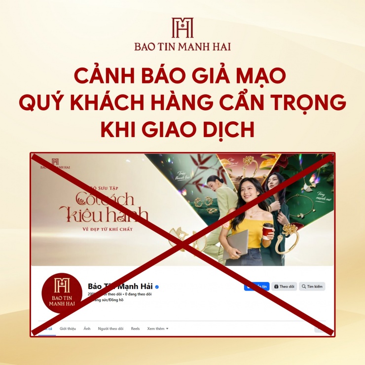 Tập đoàn Phú Quý cũng cảnh báo trên mạng xã hội xuất hiện tình trạng giả mạo fanpage chính thức của Phú Quý Silver nhằm mục đích lừa đảo.