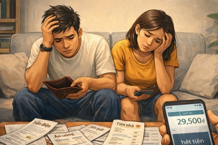 Vợ chồng son lương 50 triệu đồng nhưng chưa hết tháng đã hết tiền