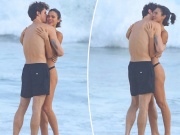 Shawn Mendes âu yếm bạn gái mới trên bãi biển