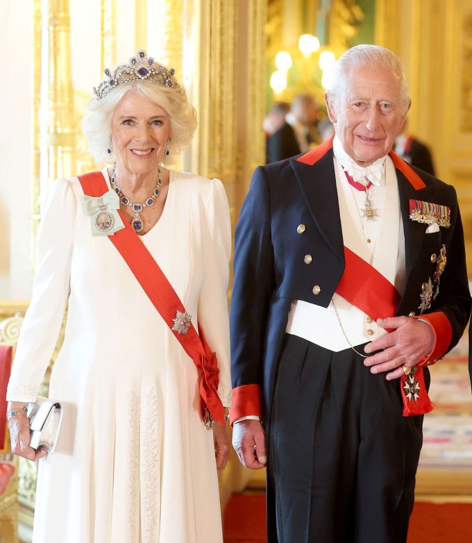 Vua Charles III và Hoàng hậu Camilla dự quốc yến ở lâu đài Windsor hồi tháng 7/2025. Ảnh: Chris Jackson