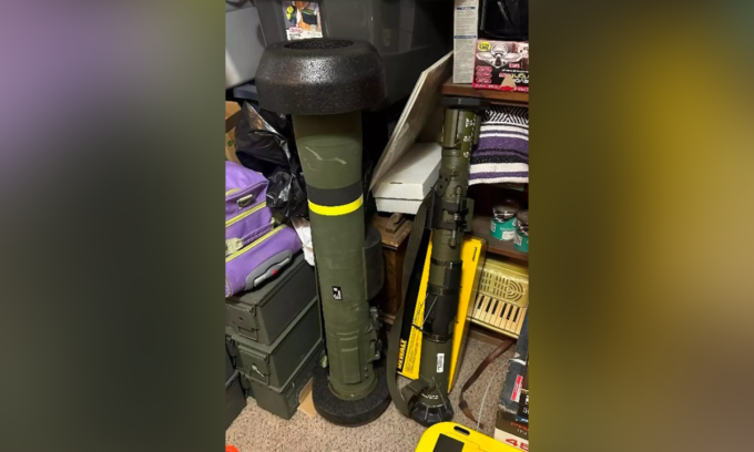 Ống phóng tên lửa Javelin trong sự việc. Ảnh: Bộ Tư pháp Mỹ