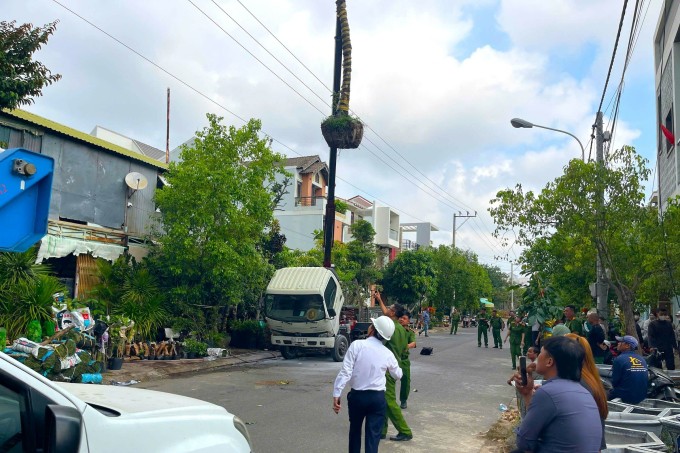 Hiện trường vụ tai nạn. Ảnh: Tư Huynh