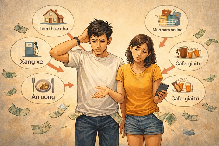 Nhiều cặp vợ chồng trẻ không tiết kiệm nổi vì áp lực “phải tận hưởng”.
