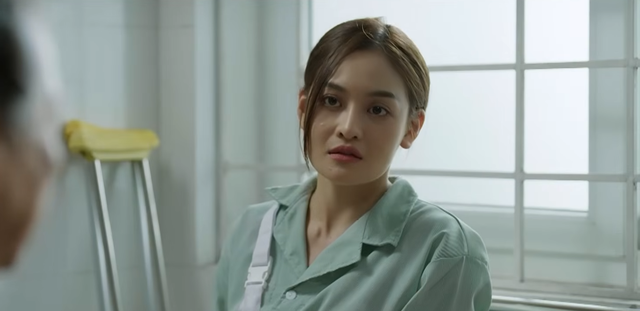 Hà Lê được Minh Kiên quan tâm, chăm sóc. Ảnh VTV