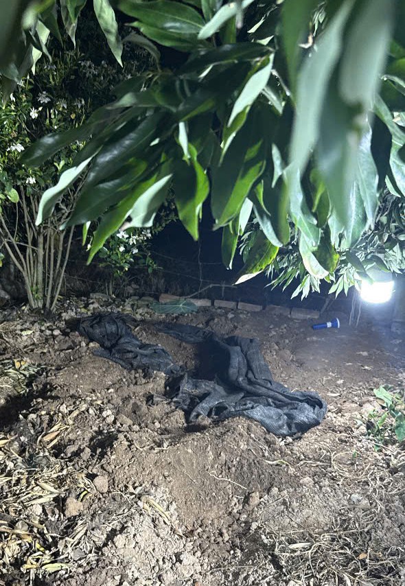 Hiện trường nơi nghi phạm Lê Văn Tuấn chôn thi thể nạn nhân