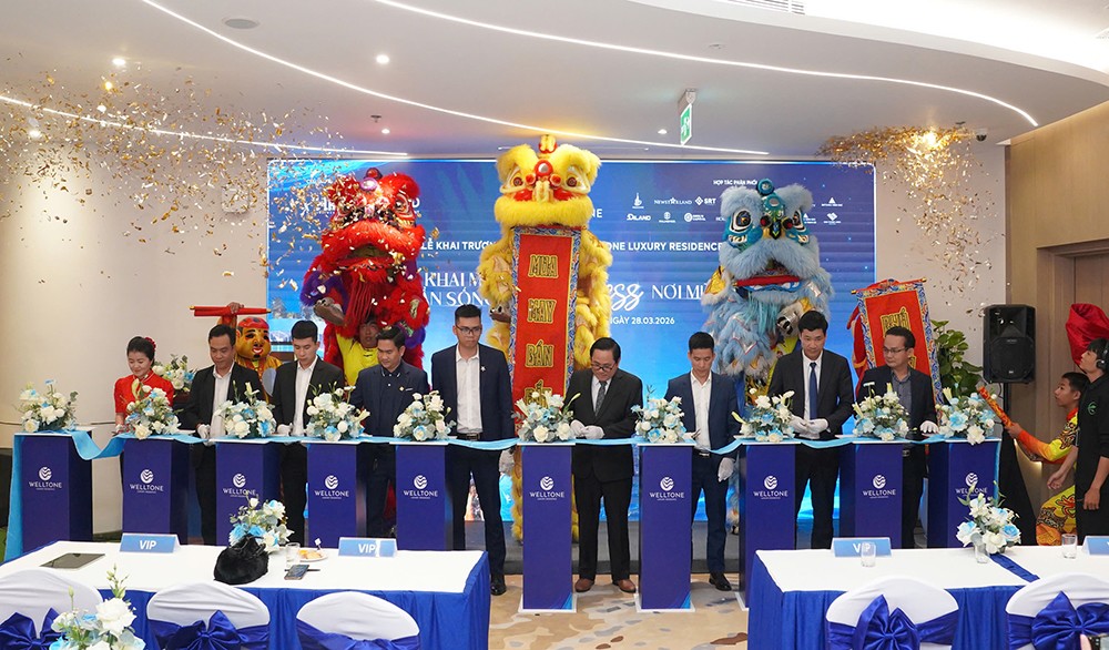 Nghi thức cắt băng khai trương căn hộ mẫu dự án Welltone Luxury Residence