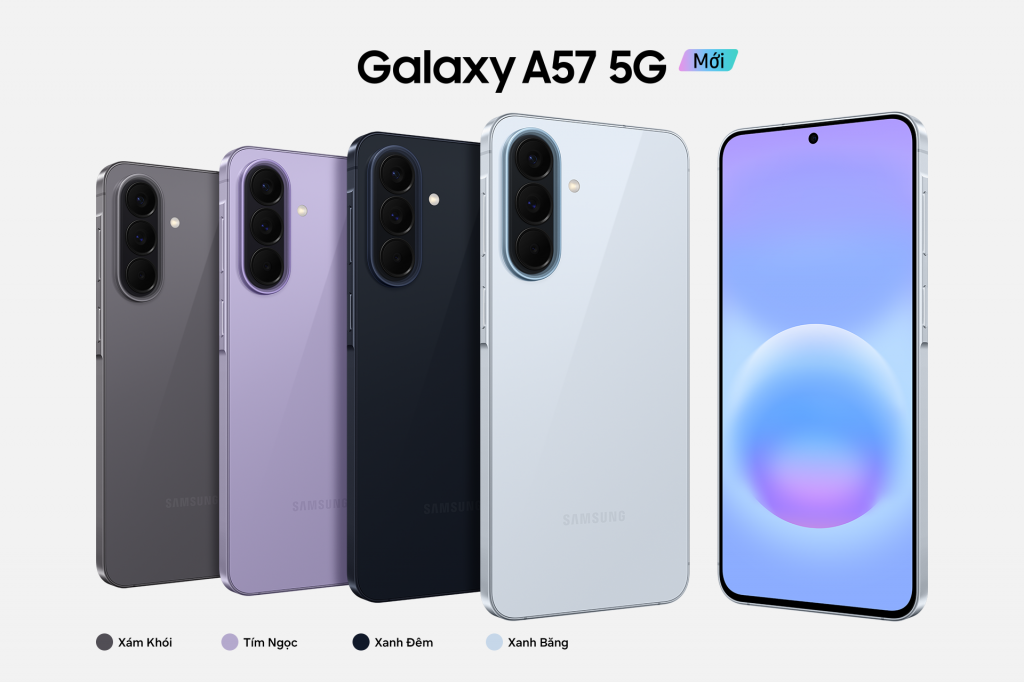 Galaxy A57 nổi bật với thiết kế mỏng nhất phân khúc A của Samsung. Ảnh: Thế Giới Di Động