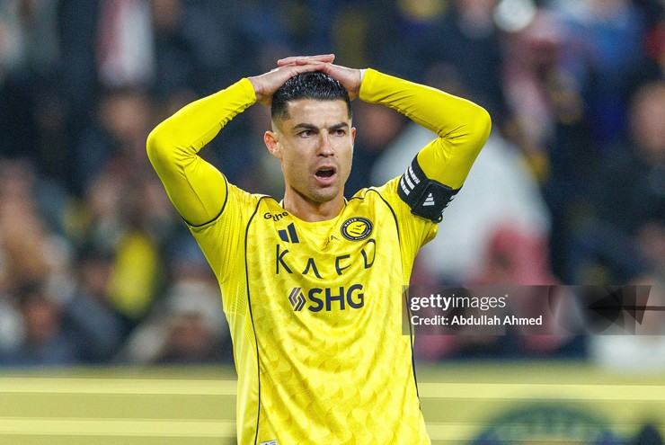 Cristiano Ronaldo trong màu áo Al Nassr ở trận gặp Al Taawoun tại Al Awwal Park (Riyadh, Saudi Arabia) ngày 26/1/2026.
