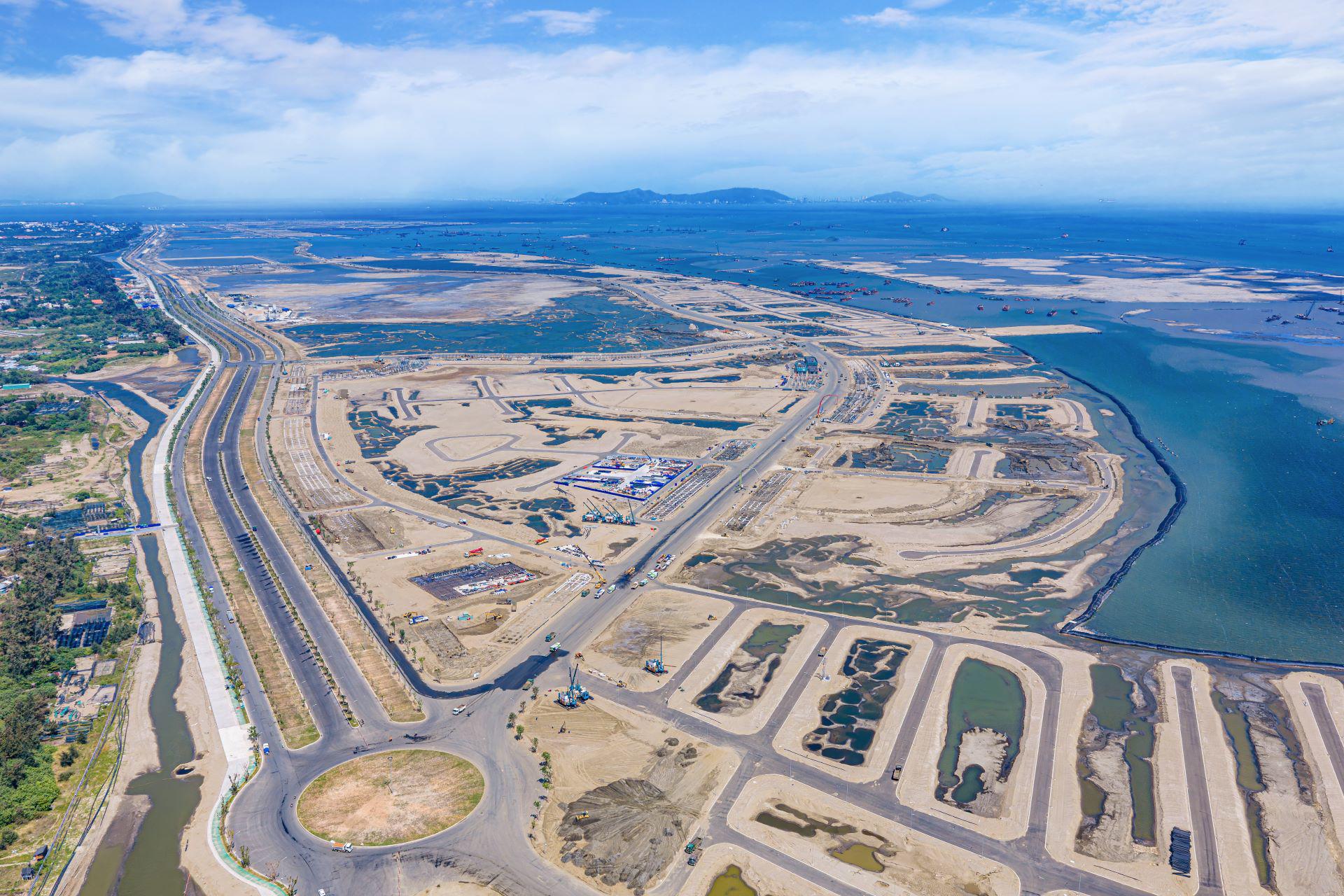 Siêu đô thị Vinhomes Green Paradise Cần Giờ (TP HCM) sau gần 1 năm khởi công, minh chứng cho năng lực thi công thần tốc của Vinhomes