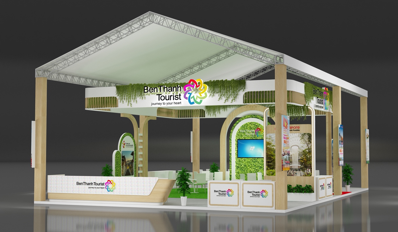 Phối cảnh gian hàng BenThanh Tourist tại Ngày hội Du lịch TP.HCM 2026.
